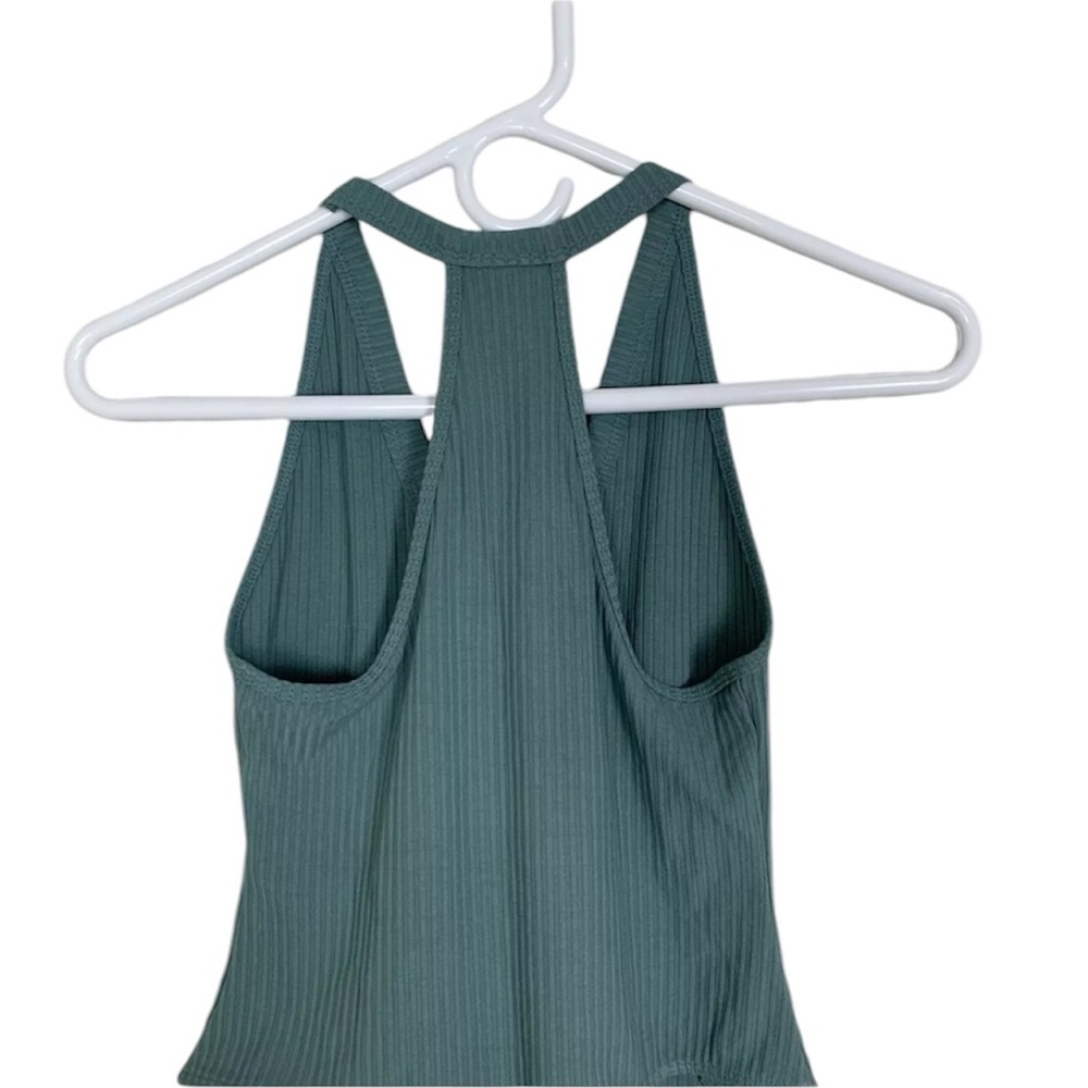 NWT Intimately Free People Womens Olive Ribbed Bodysuit Racerback Size Medium - Picture 4 of 12